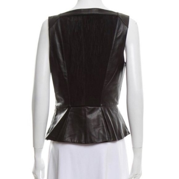 Robert Rodriguez Leather Peplum Top - Picture 8 of 9